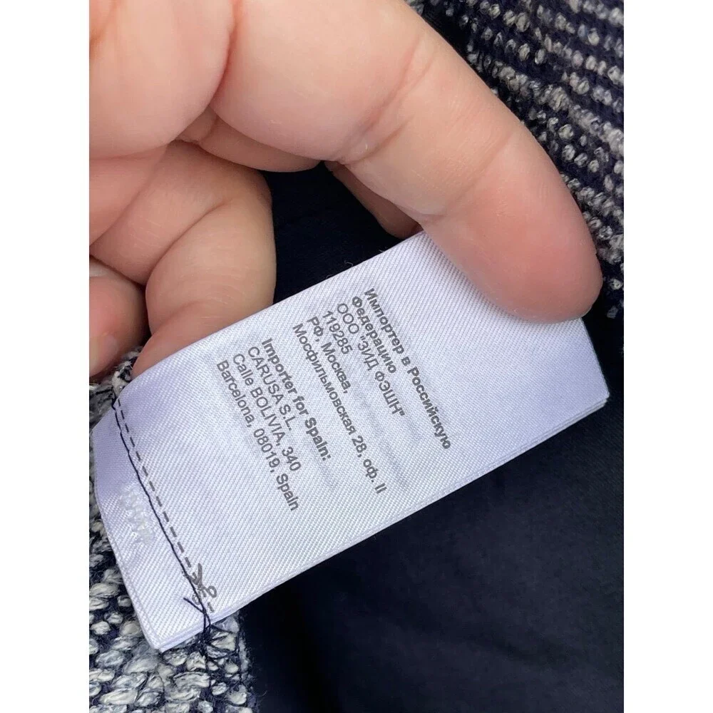 NWT IVKO Stone Blue Cotton Jacket 36 | Boutique Knitwear | READ - Minor Flaw